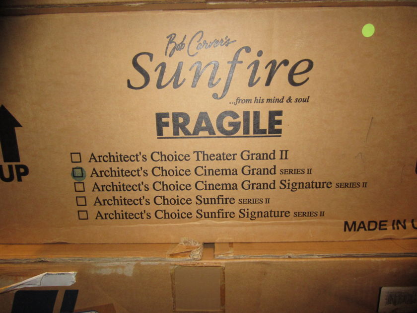 Sunfire Cinema Grand Architect's Choice Series II