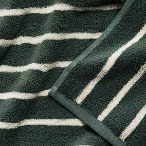 Super-Plush Turkish Cotton Bath Sheet Bundle (Striped Botanical Green)