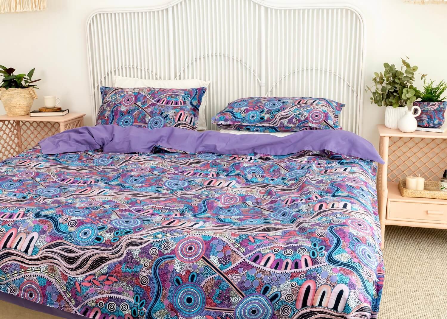 Indigenous art bedding cover