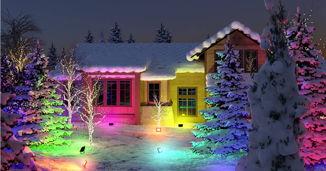 Multi Color RGB Flood Lights for Christmas