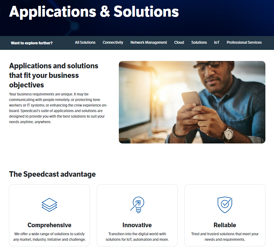 Speedcast product / service