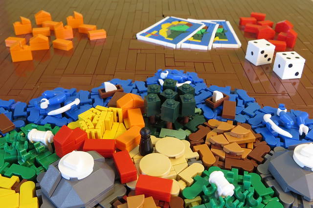 Rolling dice and building bricks