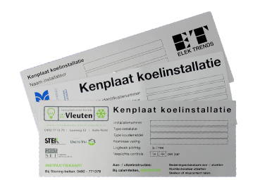 Kenplaat stickers