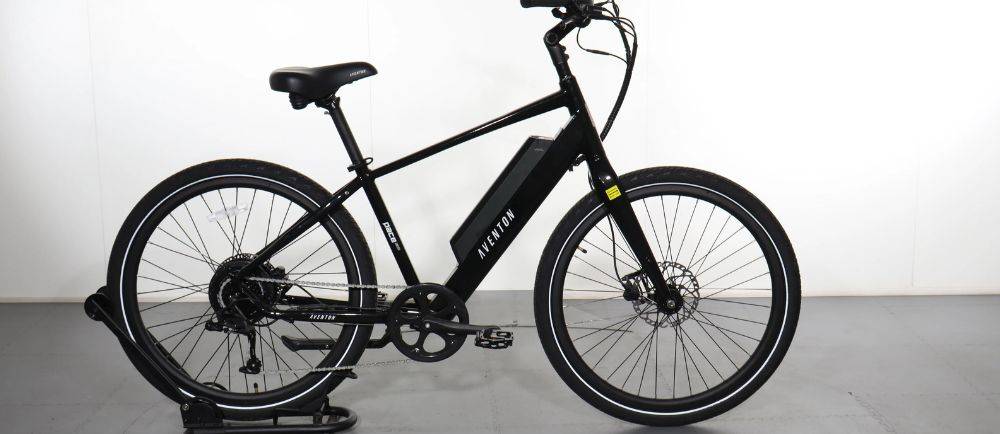 Aventon Pace on a stand