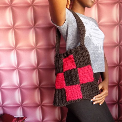 easy drawstring tote bag pattern,crochet purse pattern, Boho bag
