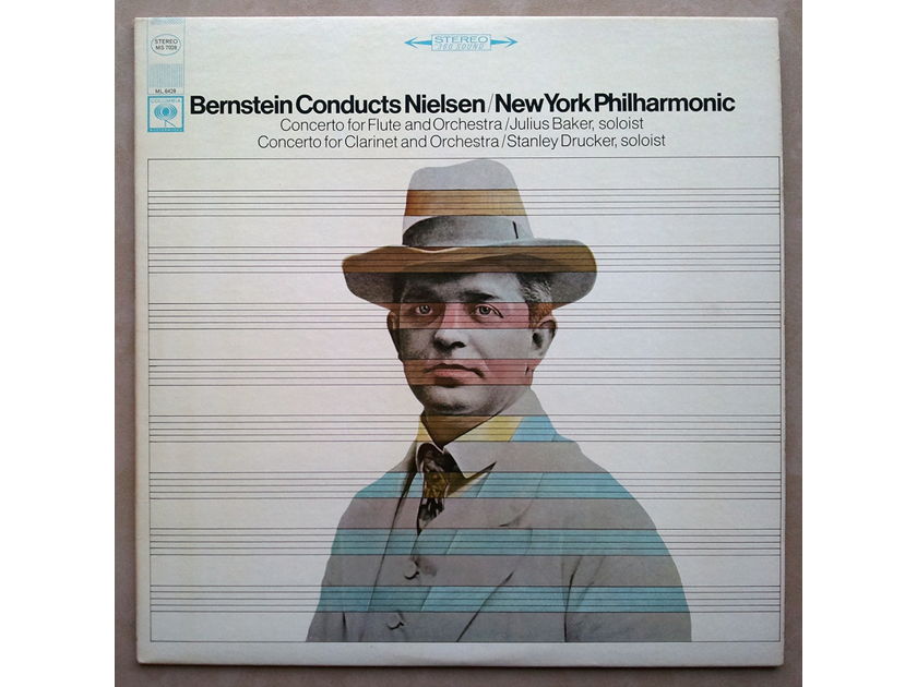 Columbia 2-eye/Bernstein/Nielsen - Concerto for Flute, Concerto for Clarinet / NM