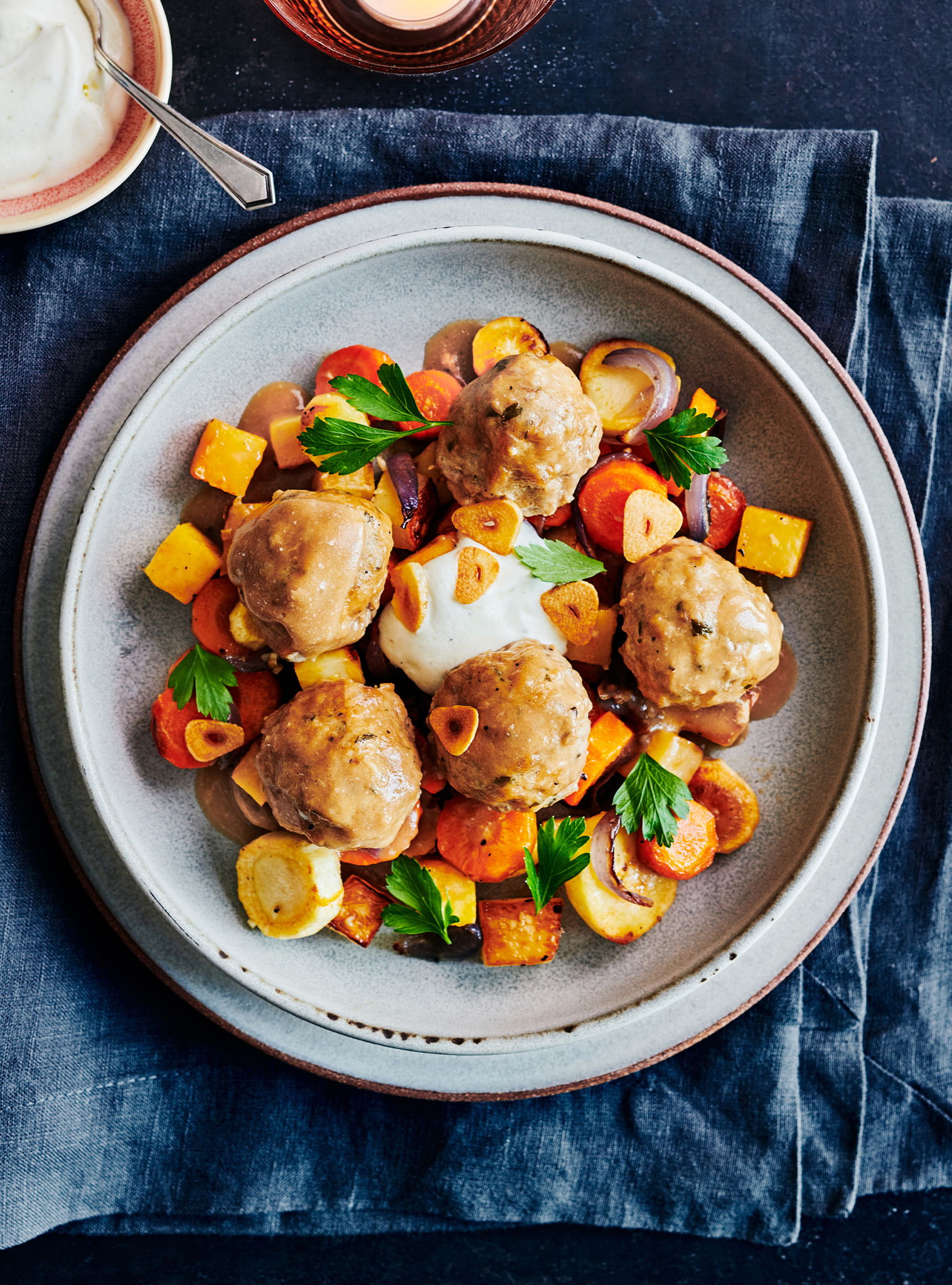 Oven Meatball Stew with Winter Vegetables | RICARDO