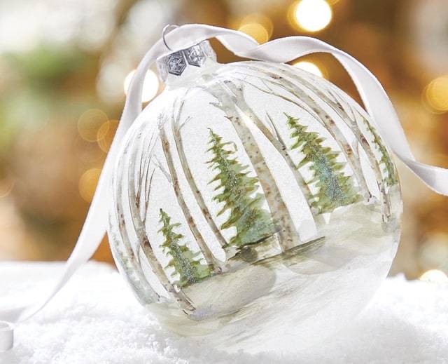 melrose Christmas tree ornament with white birch