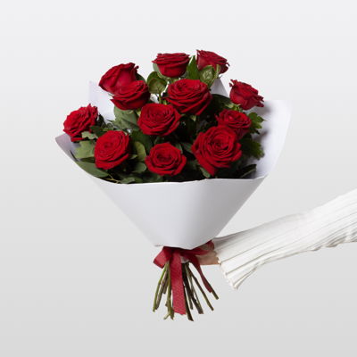 12 Red Roses Hand-tied