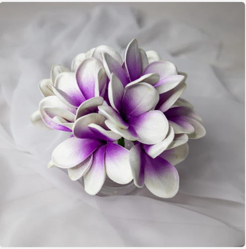 Picasso Frangipani Flowerhead (6 Pack) - Realistic Artificial Flowers - Image 6
