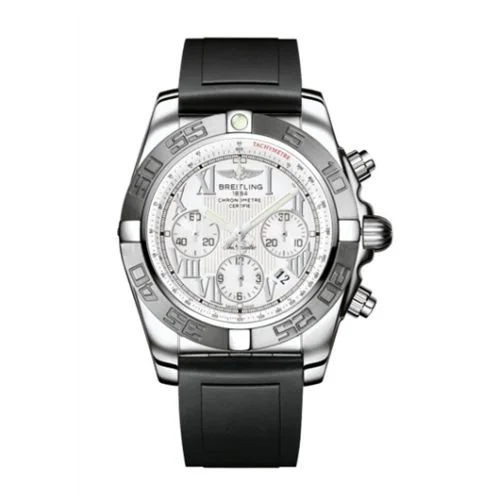 Chronomat 44 Stainless Steel / White - Roman / Rubber