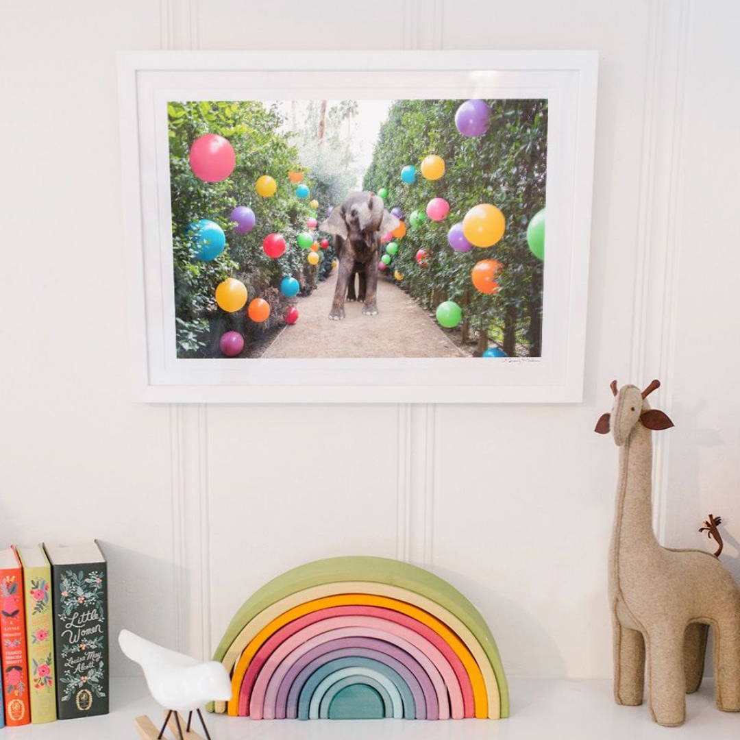 Colourful nursery decor and artwork