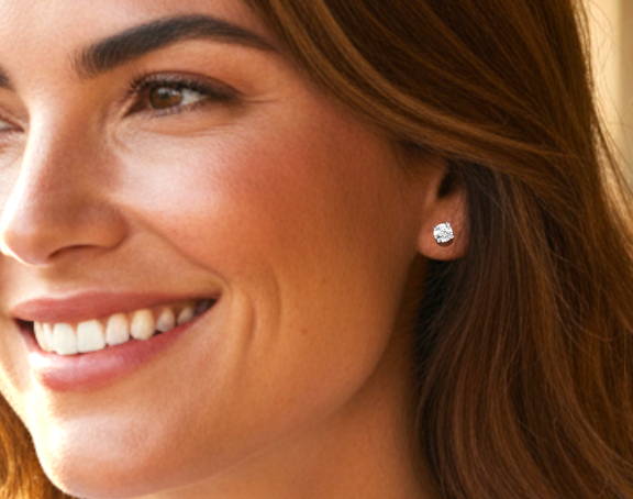 Shop diamond stud earrings - Pobjoy Diamonds