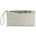 14th wedding anniversary ivory leather clutch bag