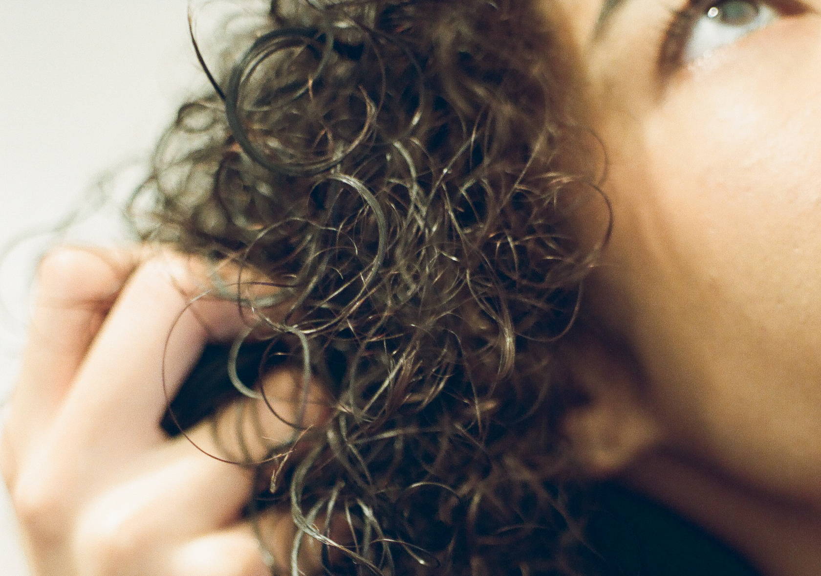 Permed hair Davines curls