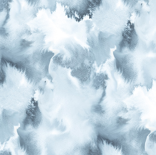 Blue abstract sea linen-cotton fabric Panel Image