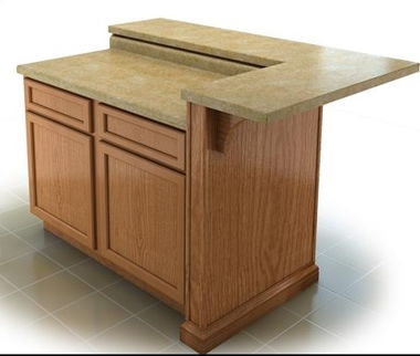 ISLAND D: 48″ ISLAND WITH RAISED BAR ISLAND D: 48″ ISLAND WITH RAISED BAR
