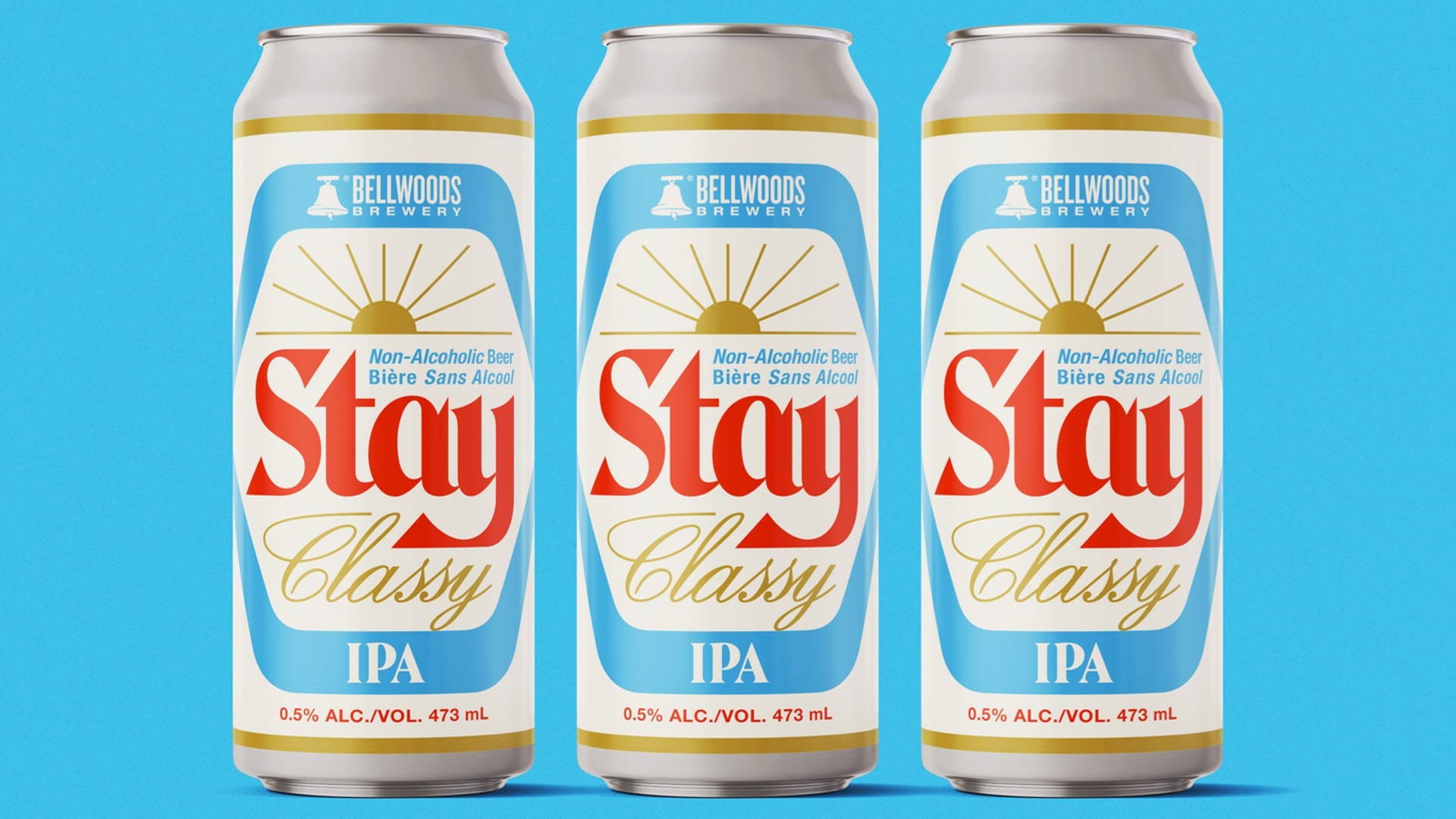 Featured image for Doublenaut's Packaging Design For Stay Classy IPA Celebrates Tradition With A Non-Alcoholic Twist