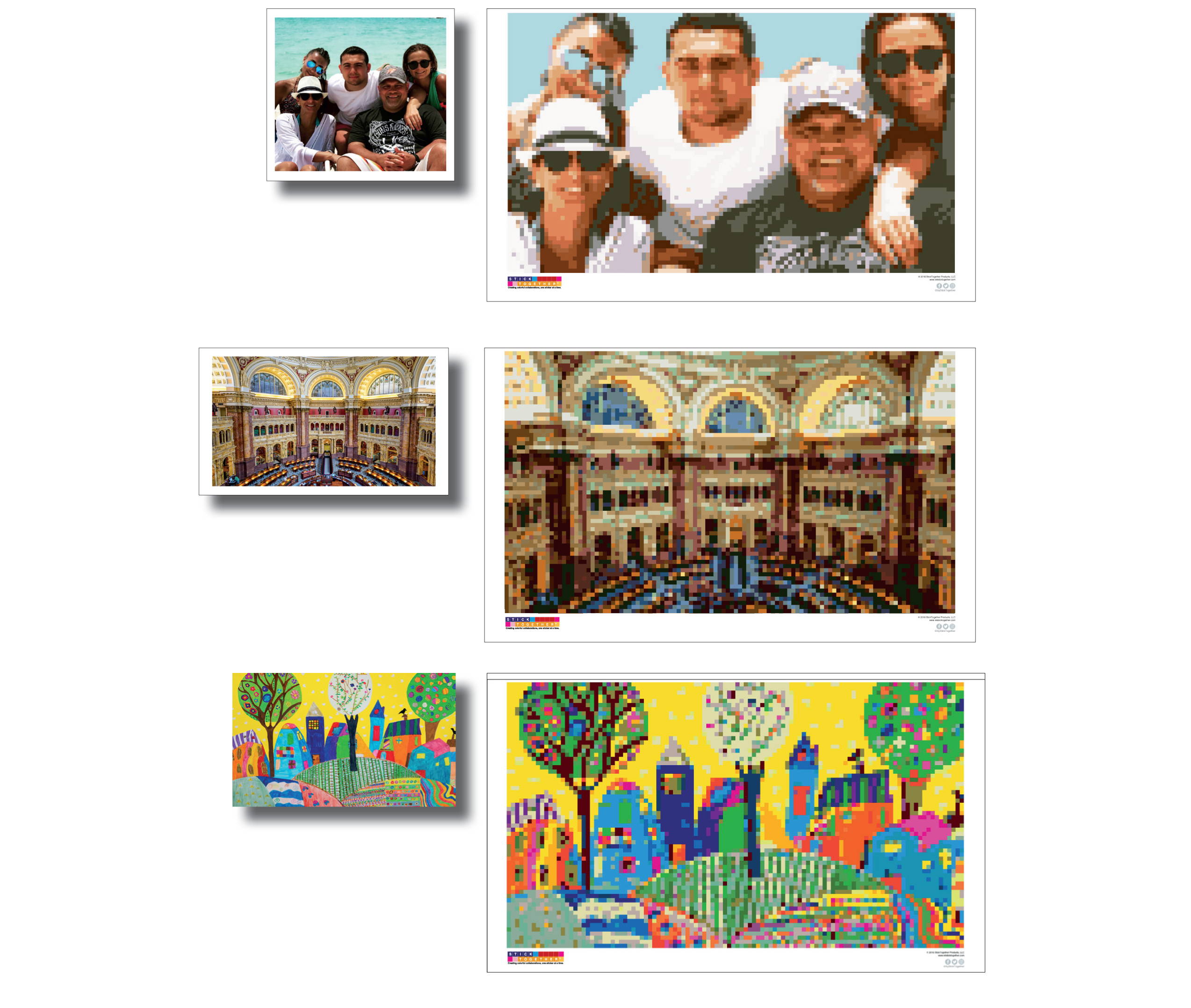 StickTogether™ Mosaic Puzzle Posters