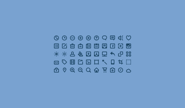 50 минииконок интерфейса в формате png и psd