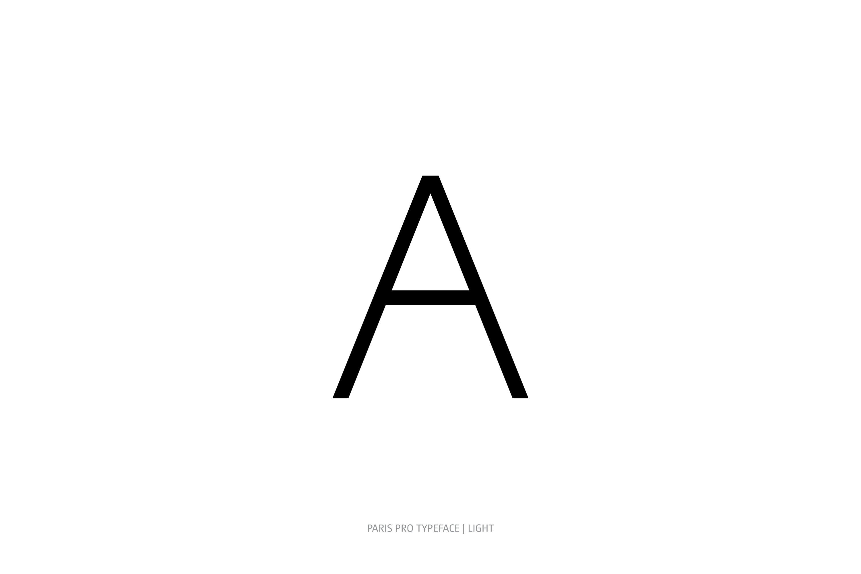 Paris Pro Typeface Light Style A