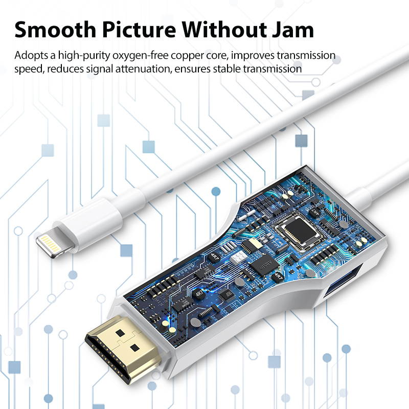 UCable - iPhone Lightning to HDMI Cable For TV Monitor Projector | UPERFECT
