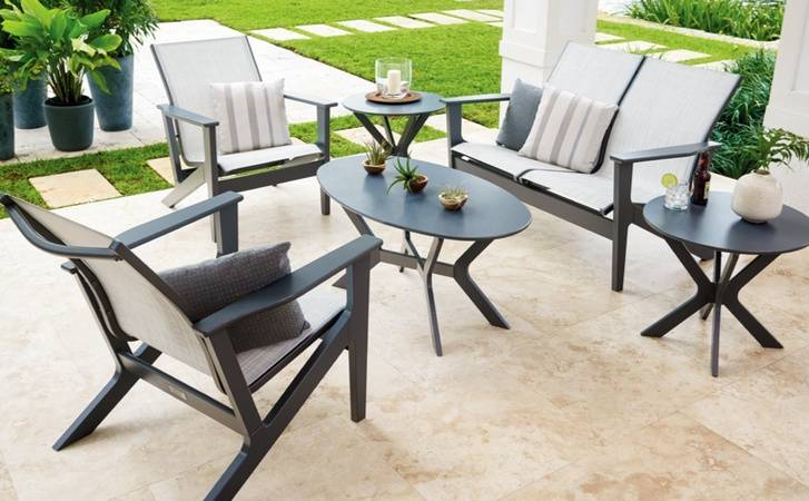 Telescope Casual Wexler Sling MGP Outdoor Patio Seating Collection