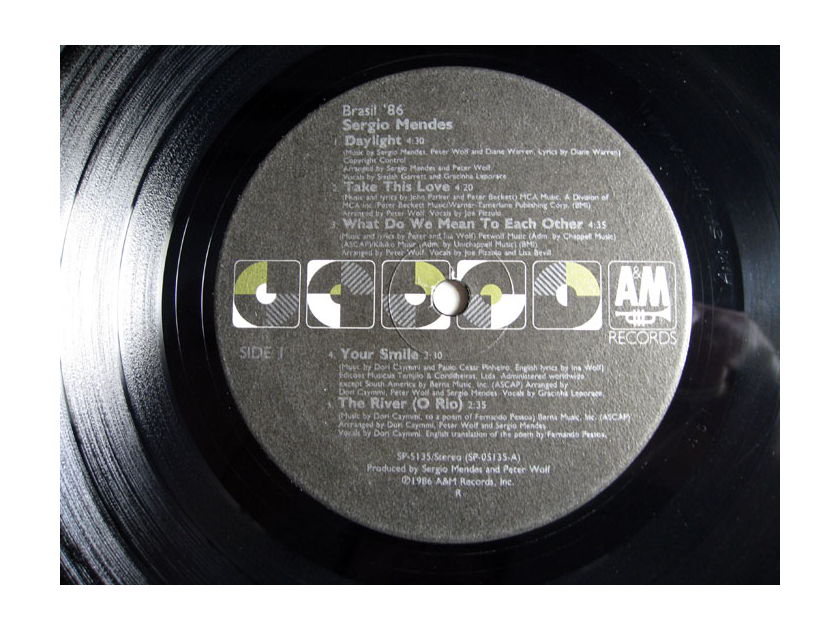 Sergio Mendes - Brasil 86 1986 EX+ ORIGINAL VINYL LP A&M Records SP-5135