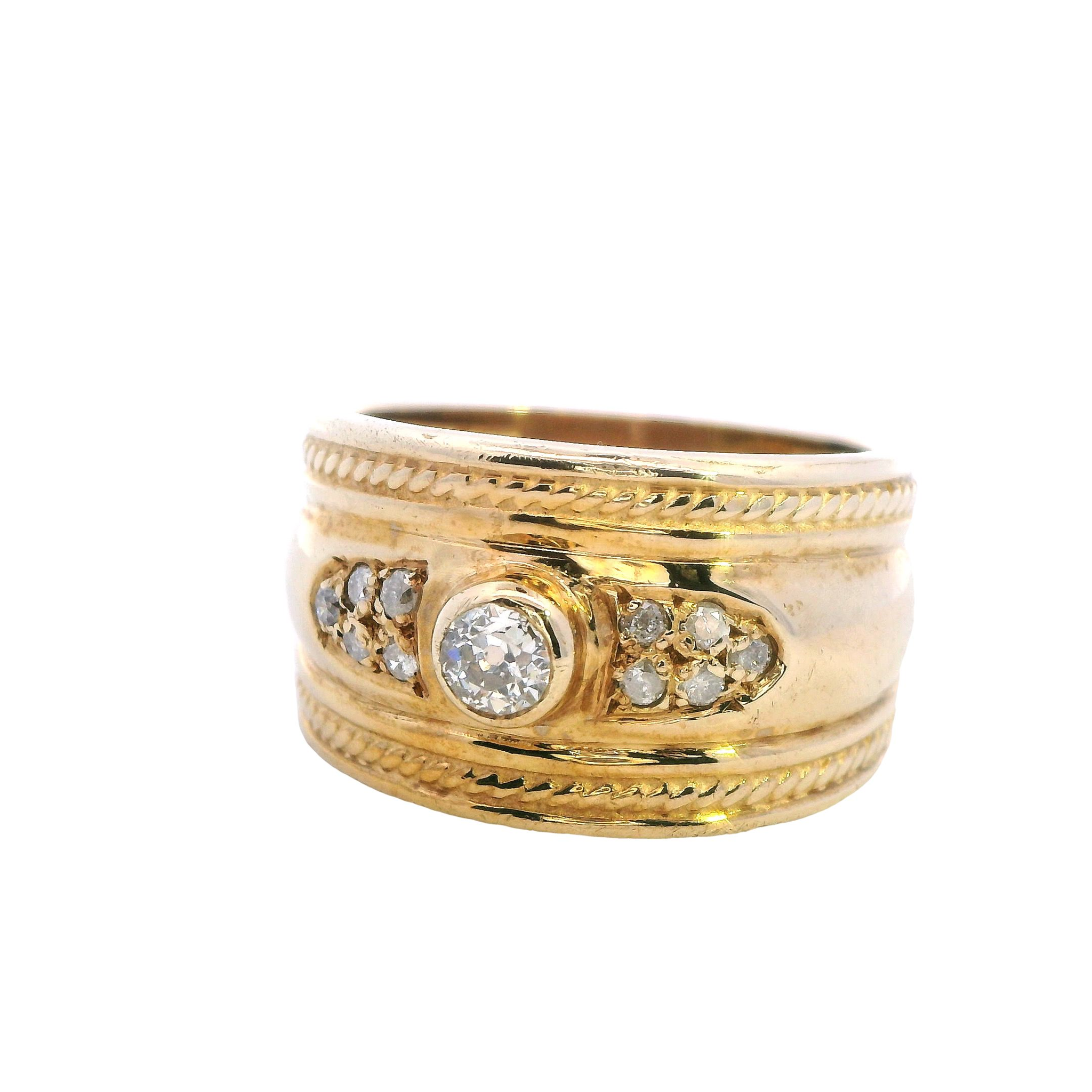 Tuscan Yellow Gold Diamond Ring - Image 2