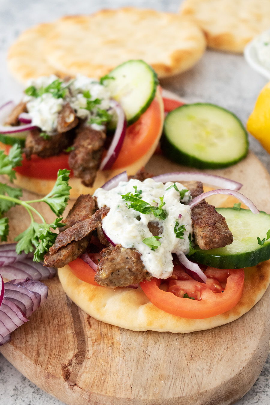 keto gyro with tzatziki