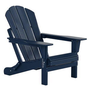 WestinTrends Outdoor Adirondack Chairs Set of 2, Plastic Fire Pit Chair, Weather Resistant Folding Patio Lawn Chair for Outside Deck Garden Backyardf Balcony, Navy Blue