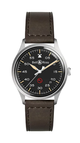BR V1-92 Stainless Steel / Black - Military / Calf