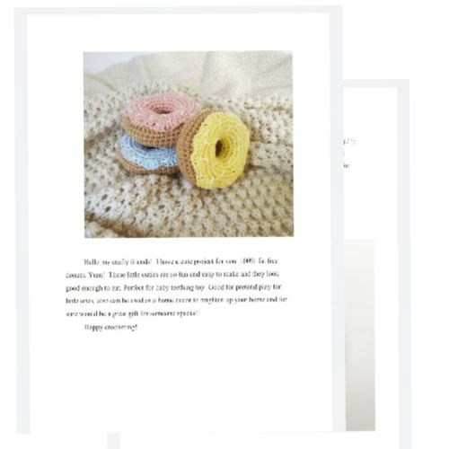 DONUT crochet pattern PDF - Crochet Food Pattern Cute Crochet Pattern Play Food Crochet Doughnut Keychain Pretend Food Amigurumi Pattern
