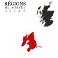 Carte région du Whisky d'Ecosse Islay