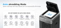 24-sheet Cross-cut  Shredder  Shreds 24 sheets per pass into cross-cut particles measuring 5/32 x 1-12/32 inches (4*35 mm). Reaches P-4 security level.
