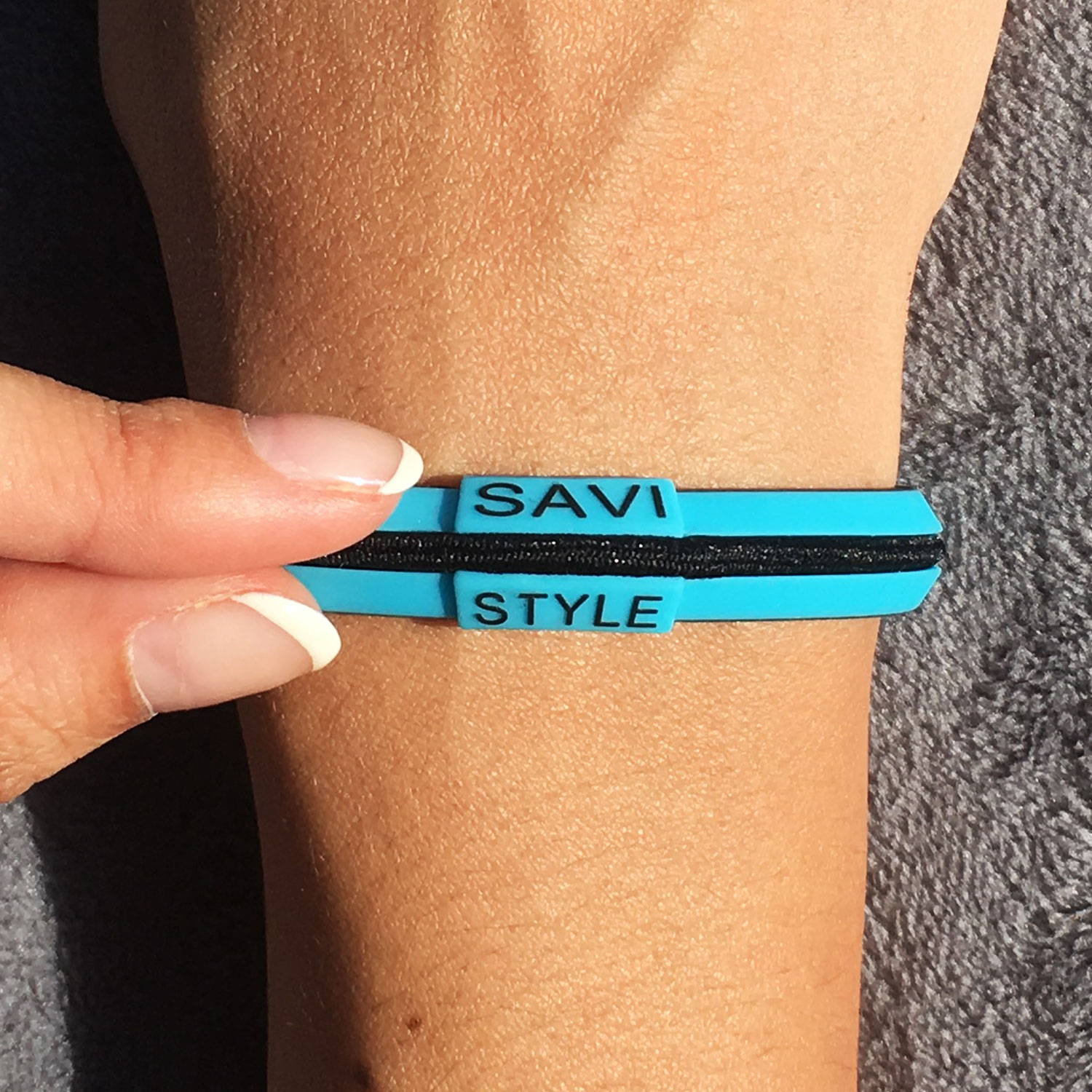 savi sleek by savistyle hair tie bracelet hypoallergenic and soft touch