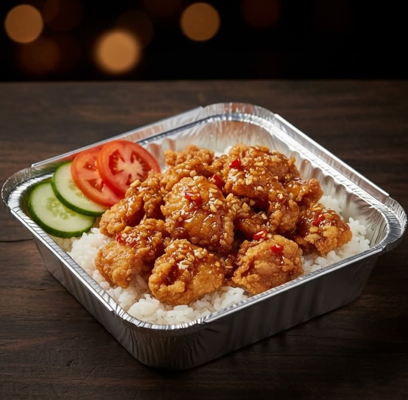 Cơm Da Gà Sốt Mắm Tỏi