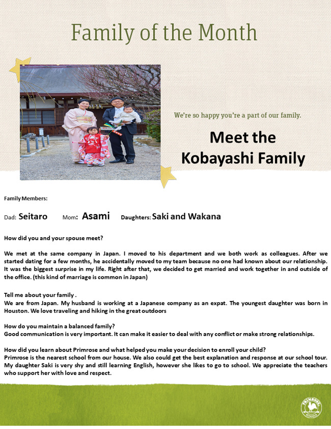 Kobayashi family picture and description
