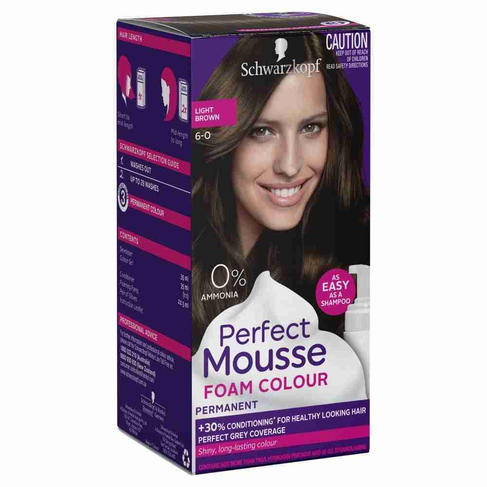 Schwarzkopf Perfect Mousse 6-0 Light Brown - Image 2