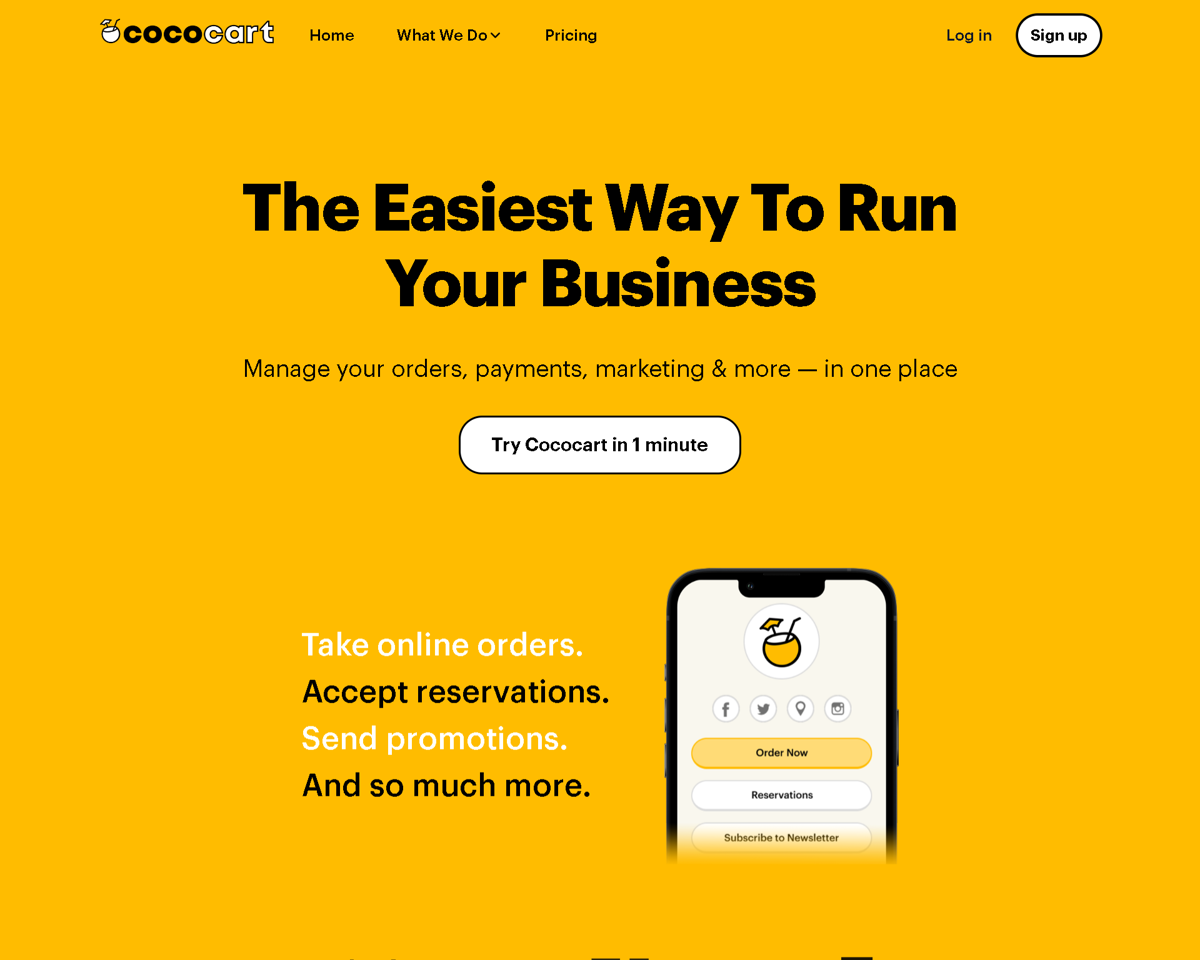 Screenshot of Cococart  , from the yellow websites collection.