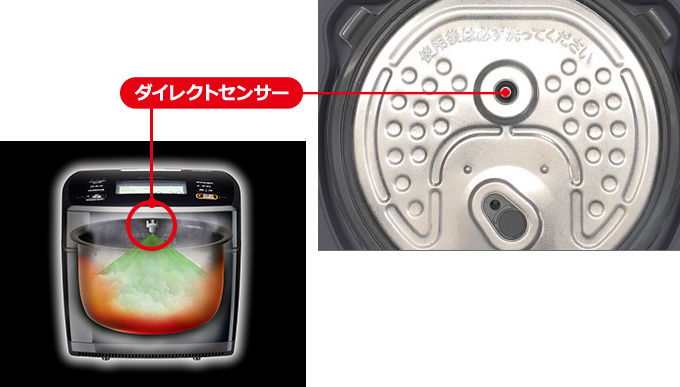 繊細な火加減のコントロール「ダイレクトセンサー」