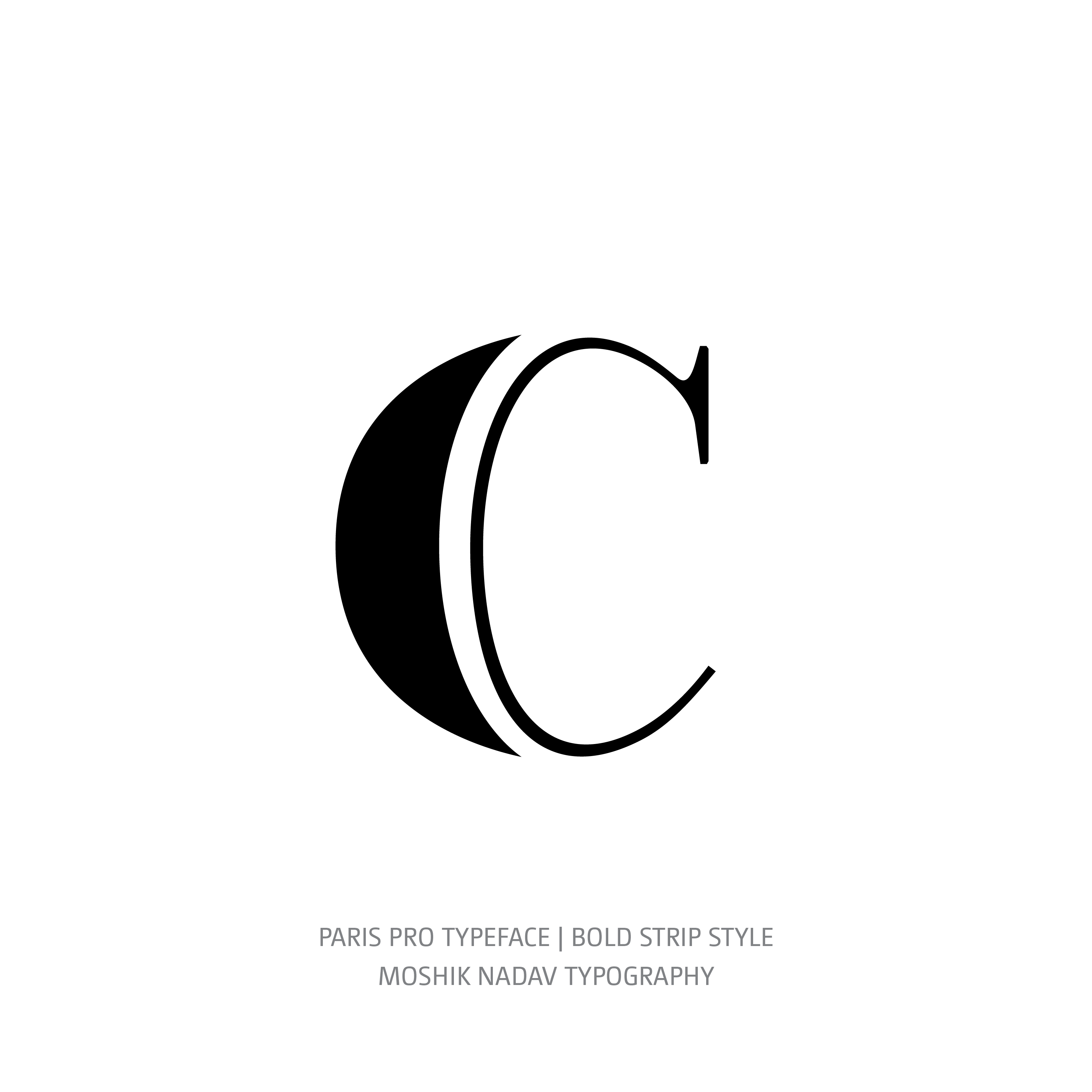Paris Pro Typeface Bold Strip c