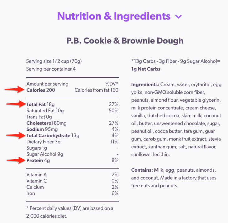 Nutrition & Ingredients