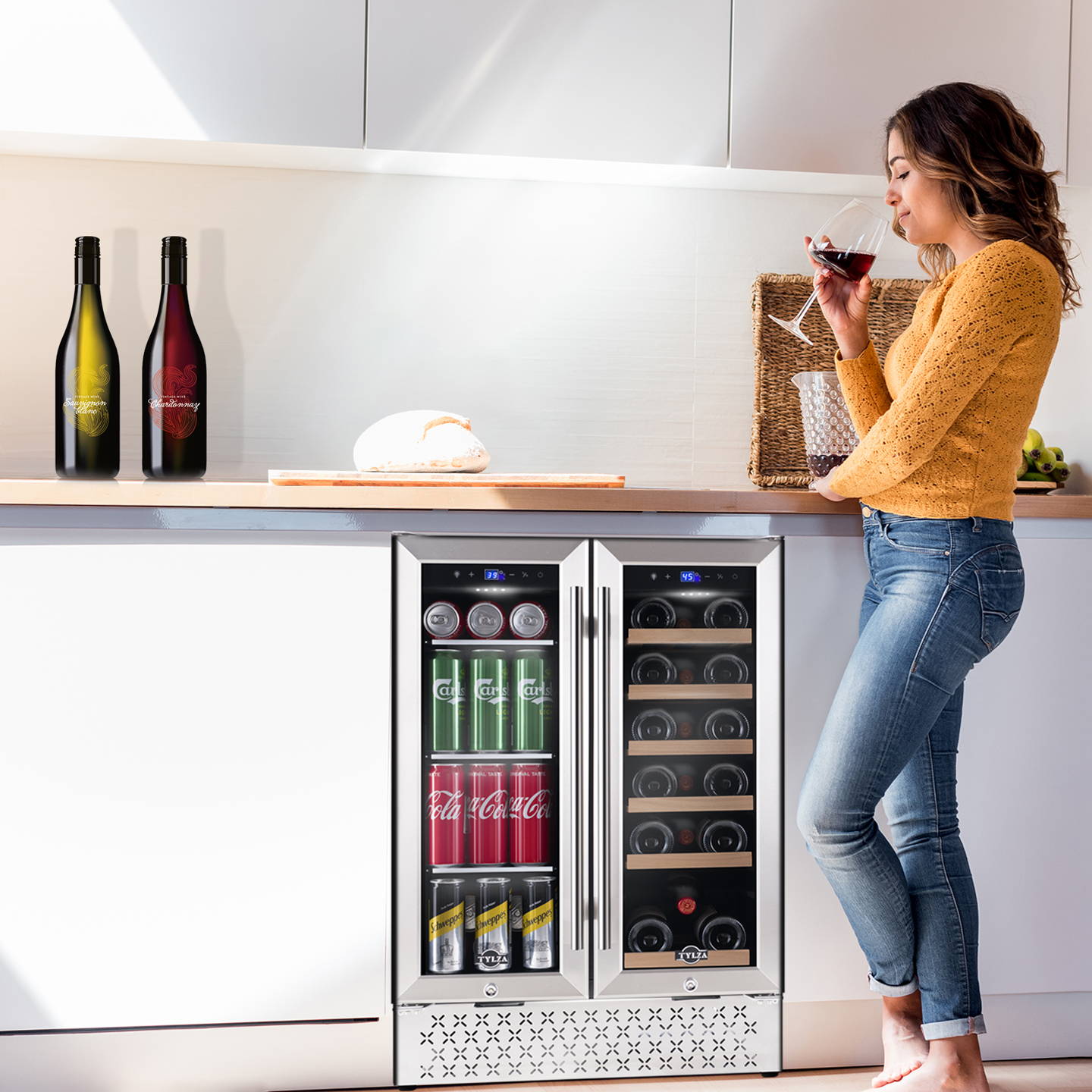 24“ Builtin Wine and Beer Cooler For Sale by Wine Expect