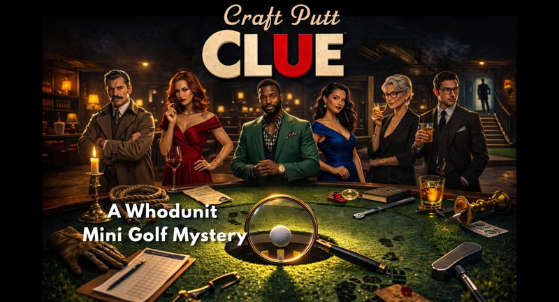 Craft Putt CLUE: Play the Course. Crack the Case.