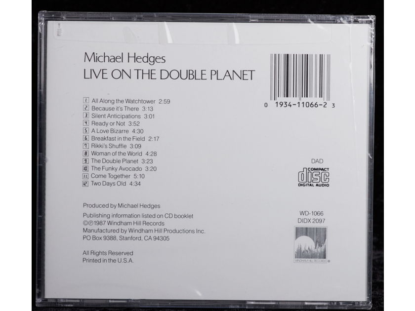 Michael Hedges - Live On The Double Planet (Sealed) 1987 CD - Windham Hill Records