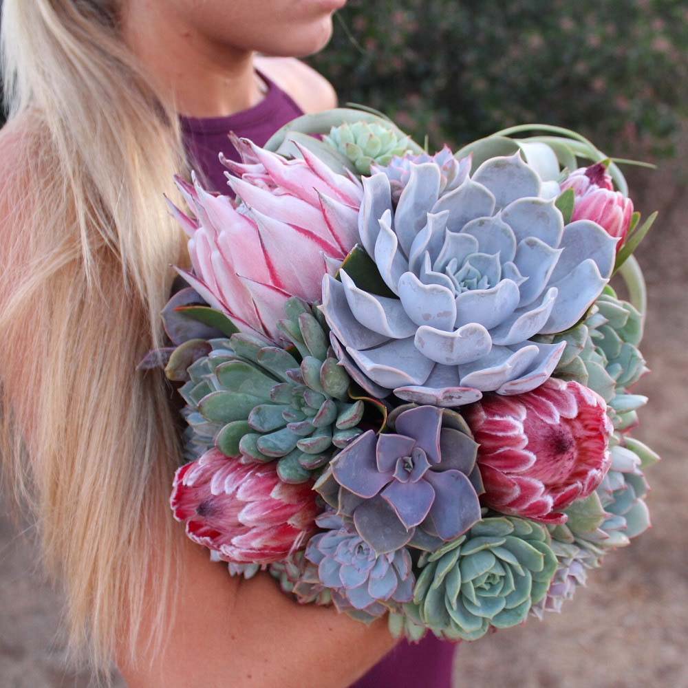 succulent bouquet wedding bouquets