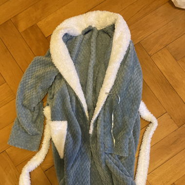 flauschiger Bademantel
