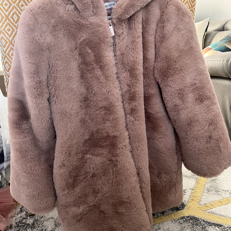 Faux fur warm plush coat/jacket