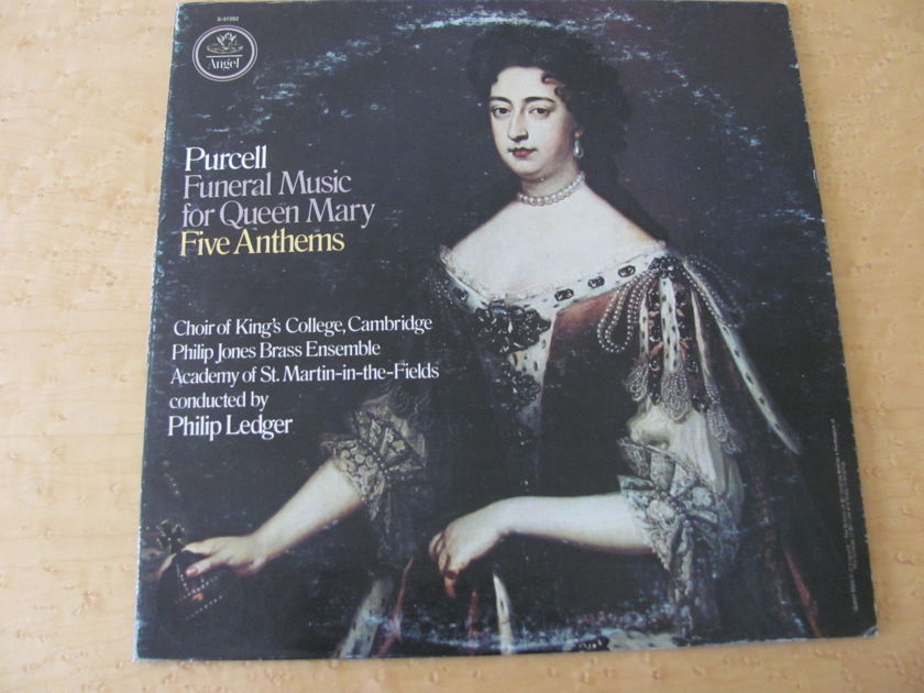 Purcell: Funeral Music for Queen Mary- Five Anthems,  - Angel Records, Philip Ledger,  Choir of King's College-Cambridge & St. Martin-in-the-Fields, NM